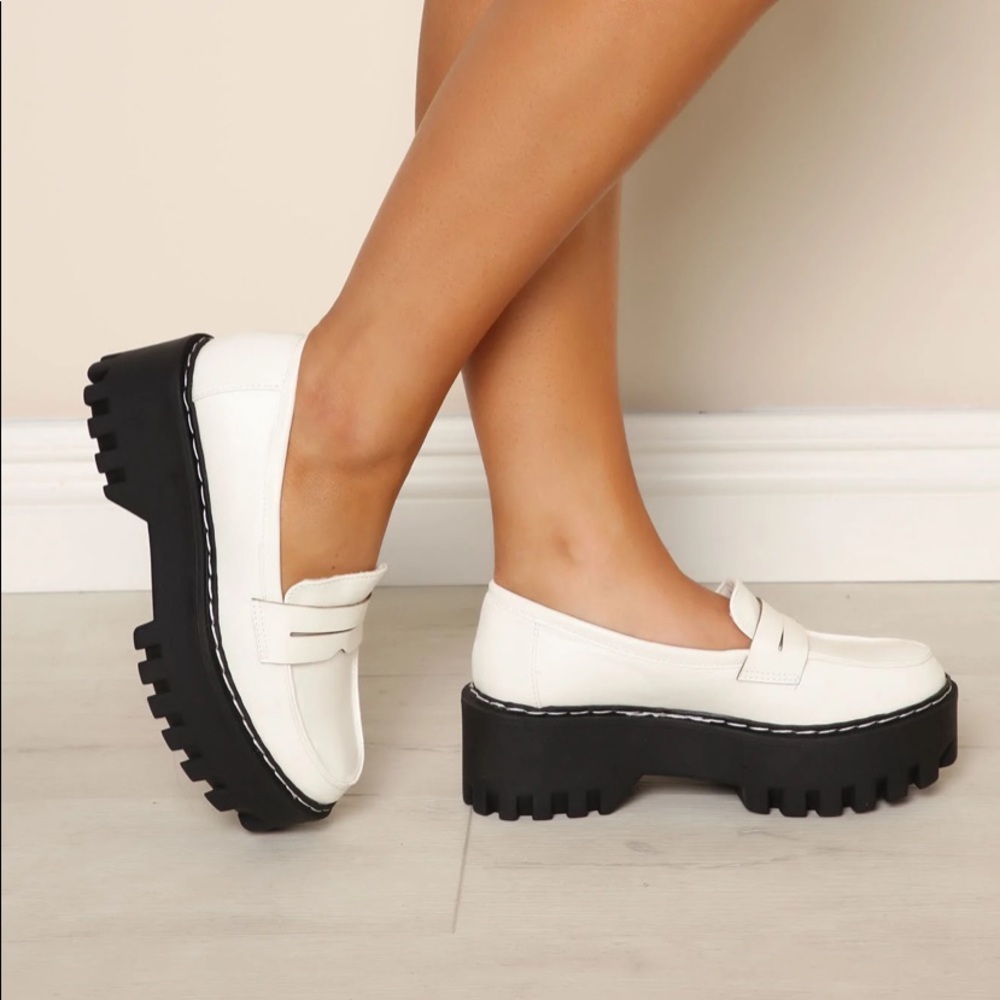 White Preppy Platform Heels!